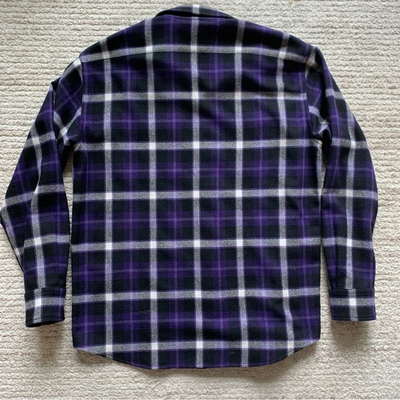 Ralph Lauren Collection Purple and Black Plaid Button Down Top Size 10 - Picture 5 of 5